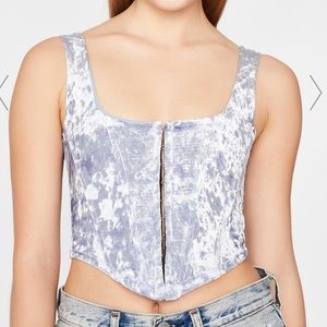 dolls kill one by one velvet corset